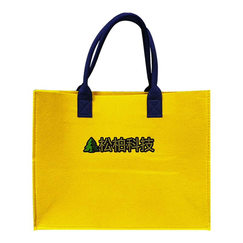 Filzhandtasche mit Wärmeübertragungsetikett